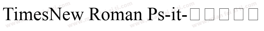 TimesNew Roman Ps-it字体转换